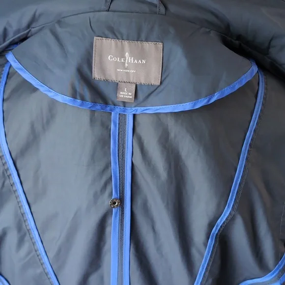 Sz L Cole Haan Hooded Trench - Picture 6 of 11